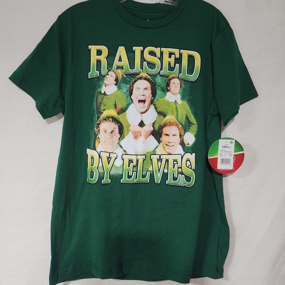 Elf Long Shirt "Raised by five elves'' men small